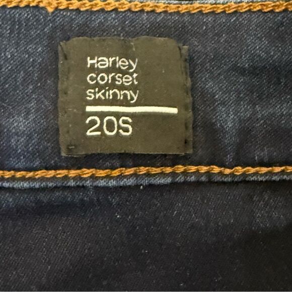 City Chic Plus Size Harley Corset Skinny Jeans, Size 20 Short Dark Rinse— NWOT - Picture 10 of 14